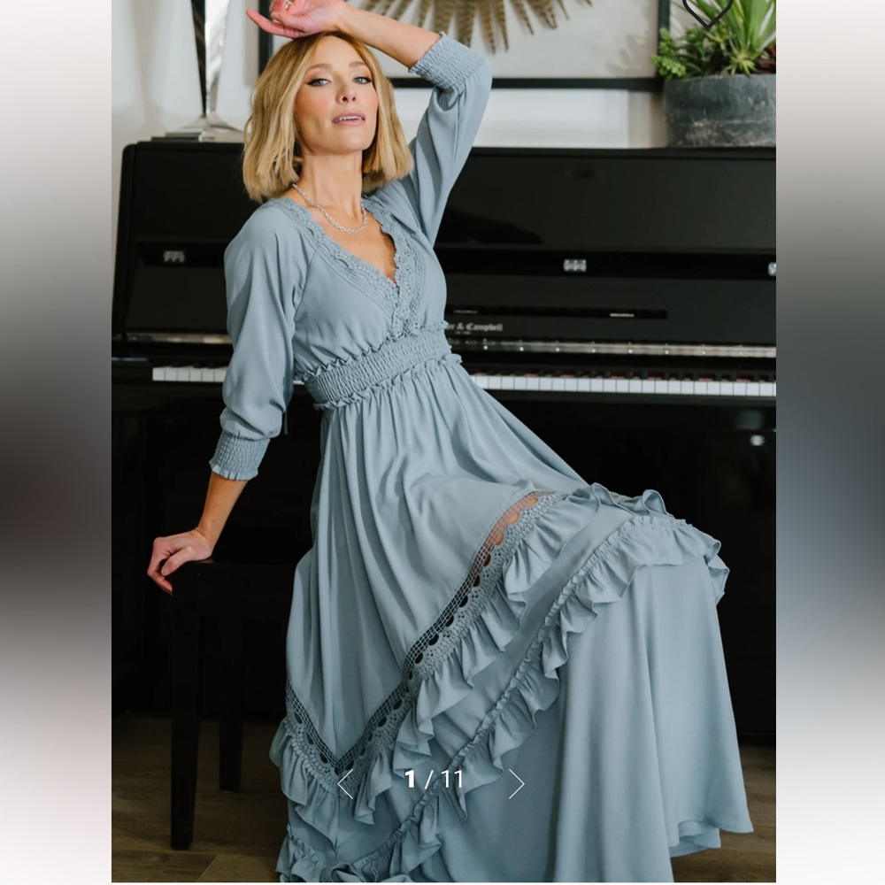Baltic Born Pippa Ruffle Maxi Dress